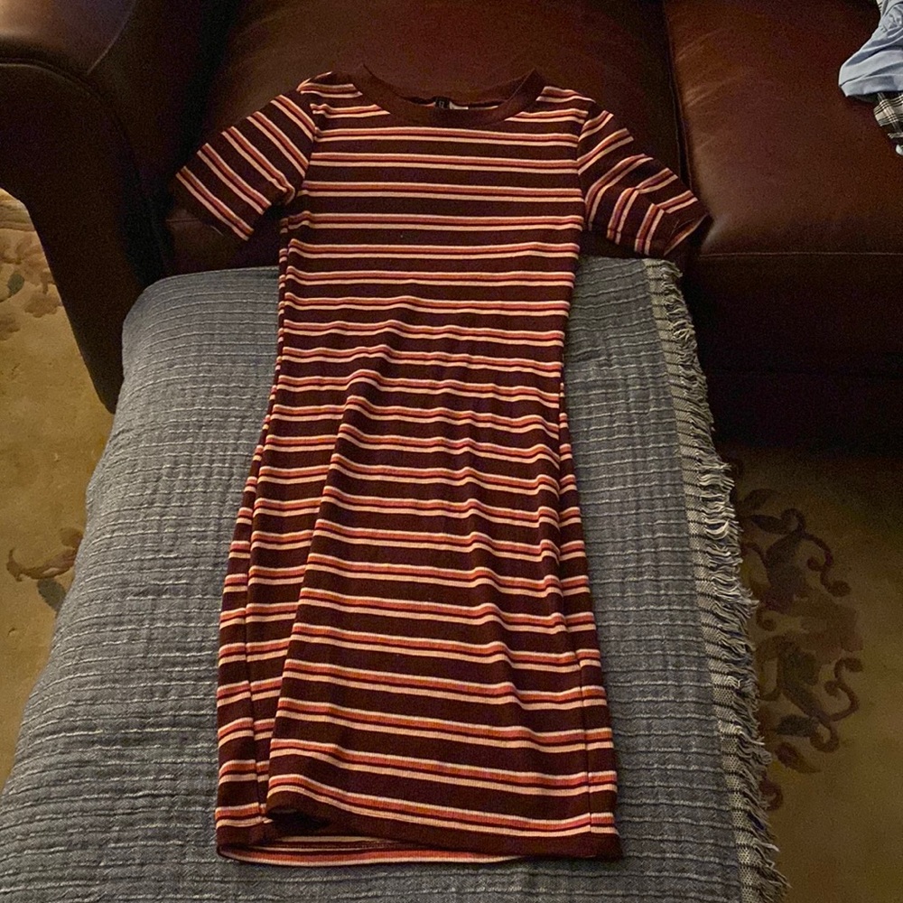 Stripped bodycon dress